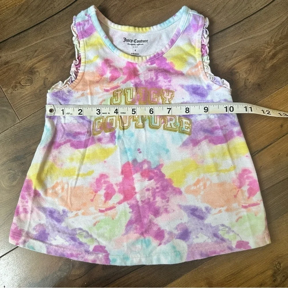 Juicy Couture | 2 Piece Tie-Dye Top and Logo Shorts Set | size 4